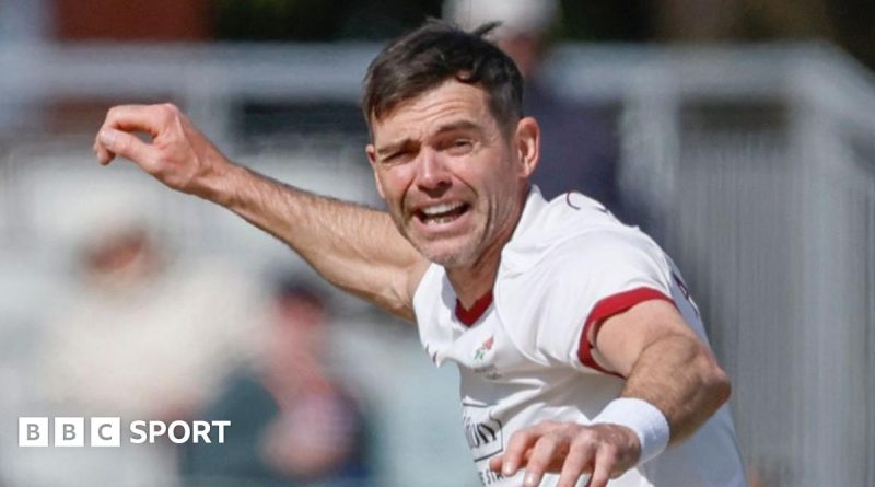 Lancashire win Derbyshire featuring James Anderson's bowling performance.