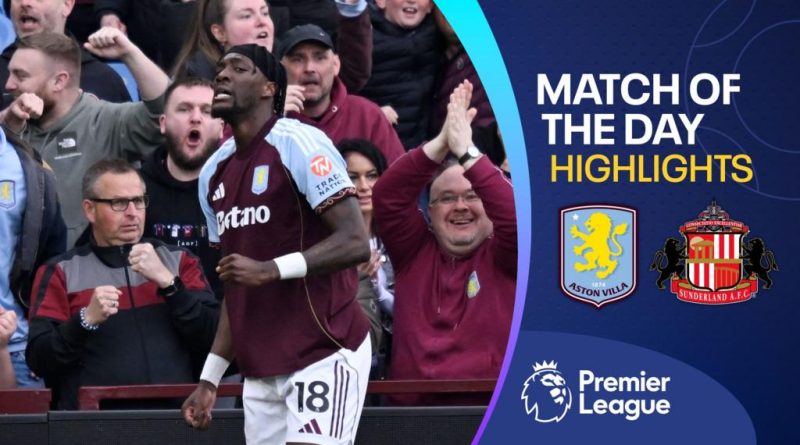 Aston Villa Sunderland match with players competing on the field.