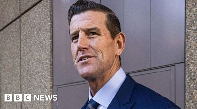 A courtroom scene showing diverse legal professionals discussing the Ben Roberts-Smith bail case.