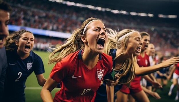 Sunderland Women ownership during a lively football match scene.