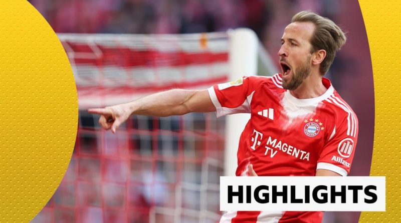 Bayern Munich players celebrating their Bundesliga title victory on the field.