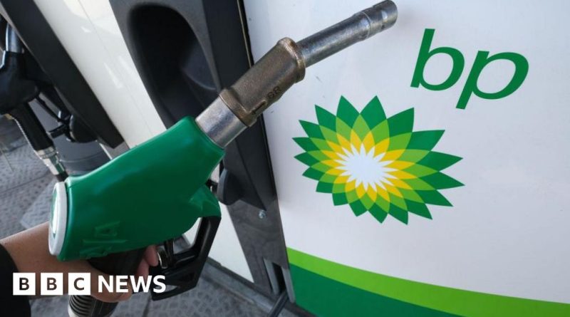 Business professionals discussing BP profits surge in oil market.