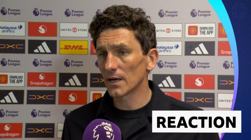 Brentford loss Manchester United scene with soccer coaches discussing strategies.