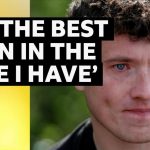 Two brothers running for dementia awareness, one with a fridge.