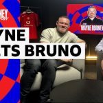 Bruno Fernandes Manchester United players practicing teamwork at training.