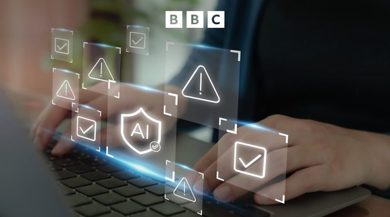 Professionals discussing trust in AI technology in a modern office.