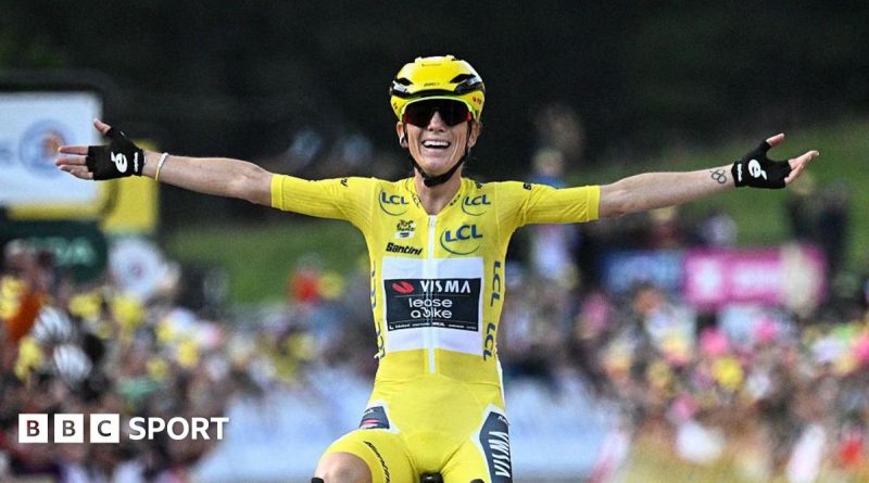 Cyclists competing in the 2027 Tour de France Femmes routes in a scenic UK landscape.