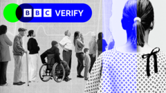 Healthcare professionals discussing NHS hospital waiting times and patient care.