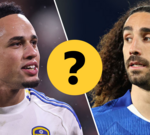 Excited fans in professional attire cheering for their teams during the Chelsea vs Leeds FA Cup match.