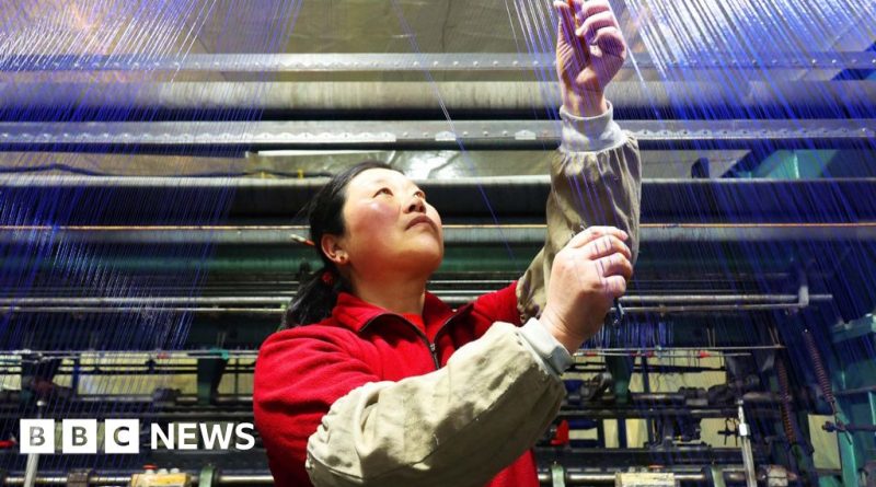 Workers in a Chinese factory facing challenges in the export economy.