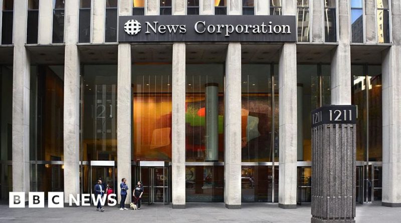 A courtroom scene depicting the Trump defamation lawsuit with legal professionals.