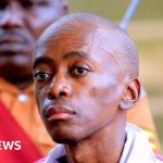 Courtroom scene reflecting on the Uganda toddler murder case.