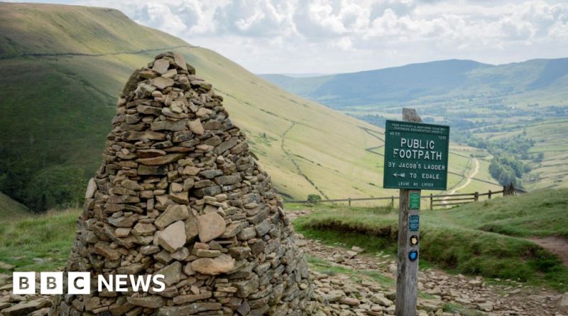 A diverse group enjoying the Peak District tourism history in nature.