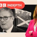 A lively election scene in Scotland and Wales with voters and candidates discussing important issues.