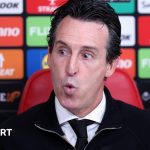 Emery VAR criticism during a football match, showing intense coaching reactions.