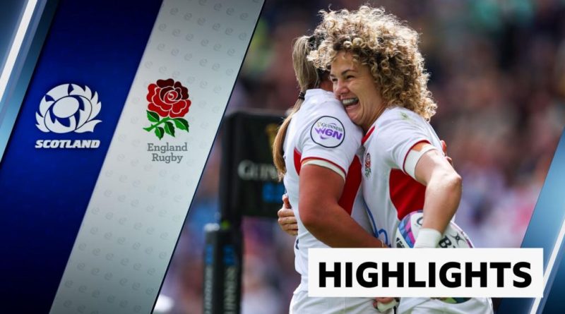 Exciting rugby match depicting England competing for the Six Nations title.