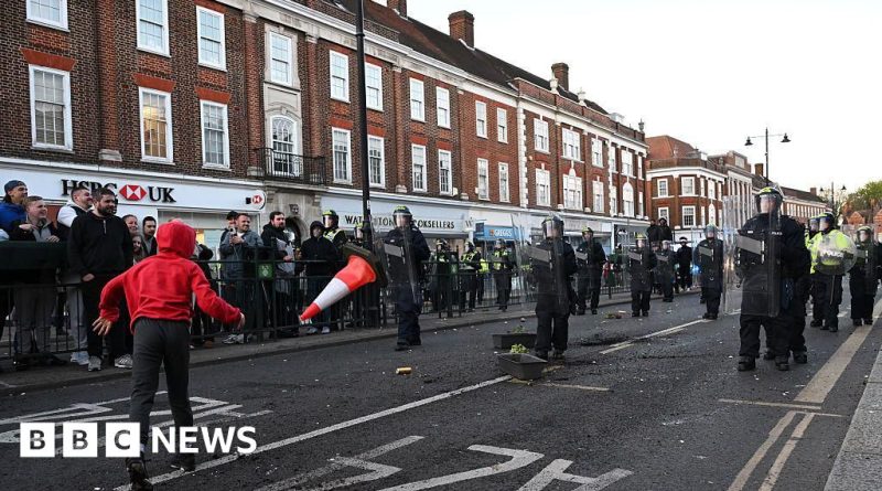 Epsom protest police response with community members expressing concerns