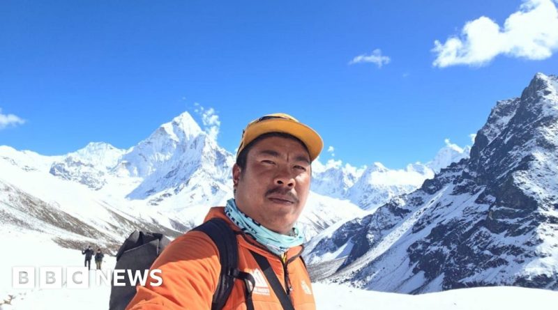 Community members discussing the Everest flood warning system near Imja glacial lake.