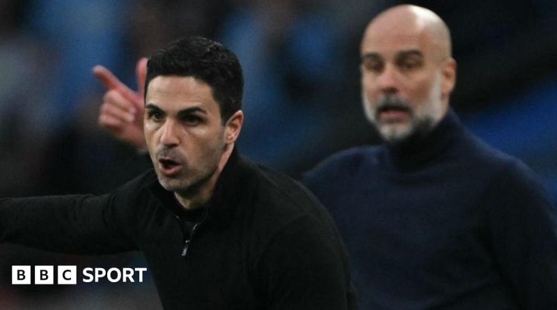 Players engaging in a crucial match for the Premier League title race.