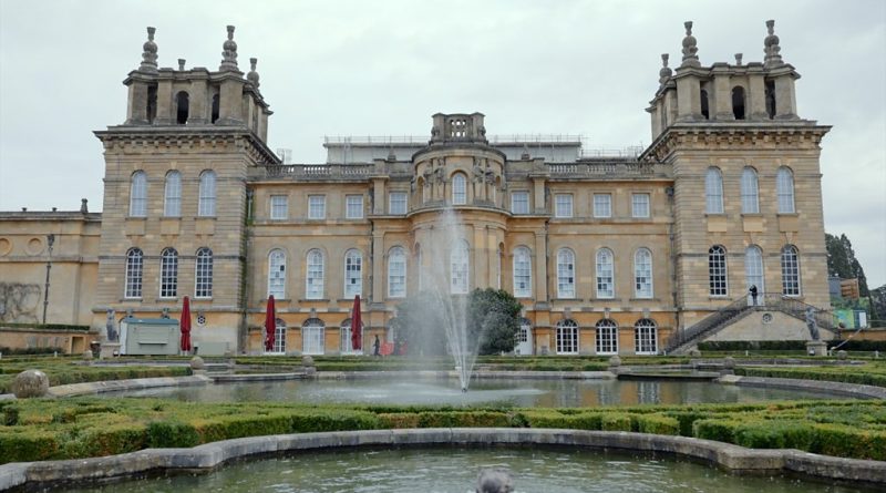 Blenheim Palace restoration technology with professionals examining equipment.