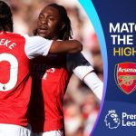 Eberechi Eze goal scene during an intense football match.