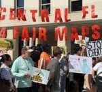 Lawmakers discussing Florida voting maps in a legislative setting.