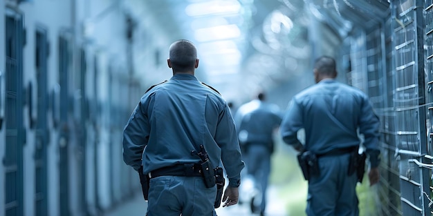Fulton County jail resignation scene showing professional staff maintaining order and cleanliness.
