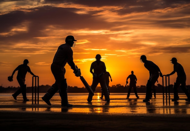 George Bartlett County Championship match with batsman defending against a fast bowler.
