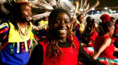 A celebration for the record-breaking marathon runner Sebastian Sawe in Kenya.