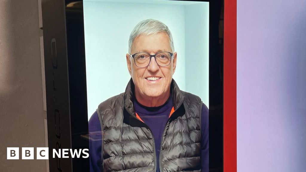 A hologram funeral tribute depicting love and remembrance.