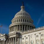 Diverse officials in professional attire discussing the government shutdown immigration bill.