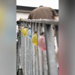 A UK high street scene depicting concerns about UK illegal drug sales.