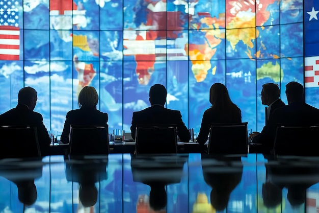 Diplomats discussing Israeli strikes in Lebanon and ceasefire issues.