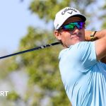 Andrea Pavan recovery with professional golfers on a golf course.