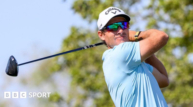 Andrea Pavan recovery with professional golfers on a golf course.