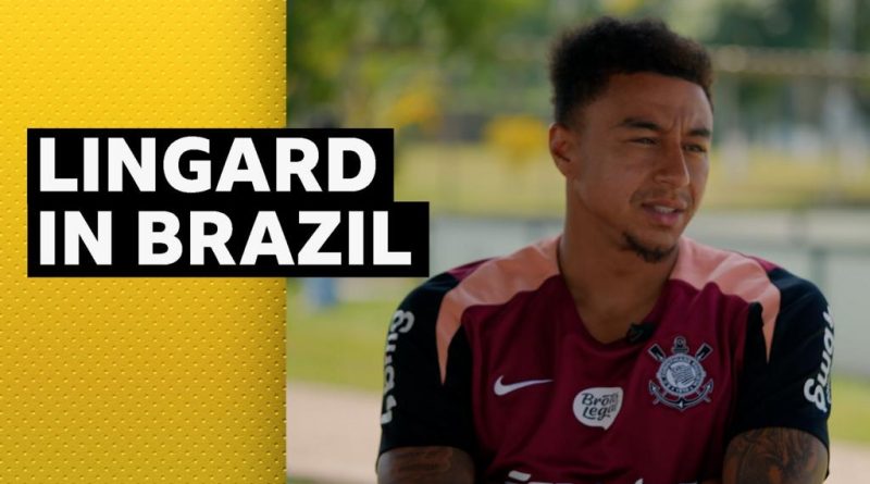 Jesse Lingard training with teammates in Brazil, showcasing teamwork and athleticism.