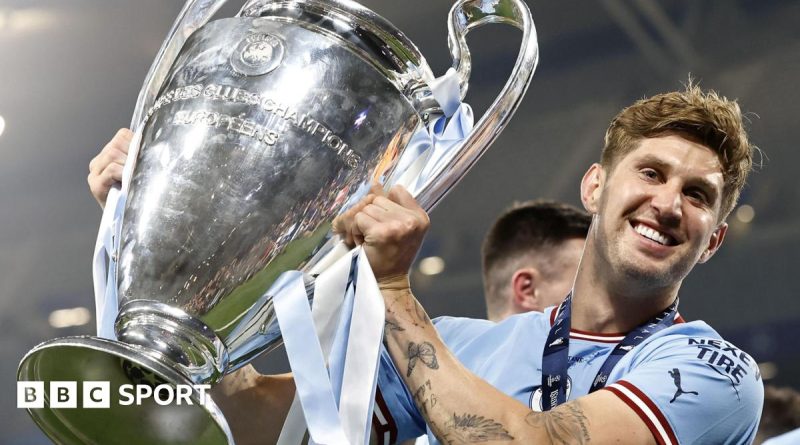 John Stones Manchester City departure announcement at press conference.