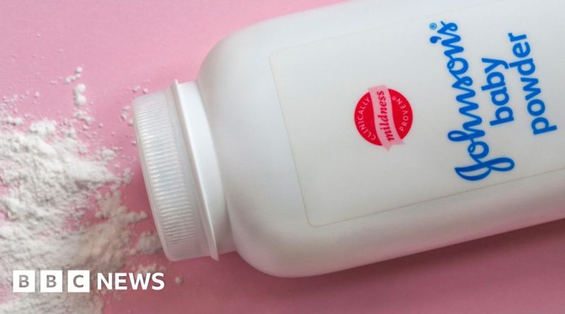 A serious business meeting discussing the Johnson & Johnson talcum powder lawsuit.