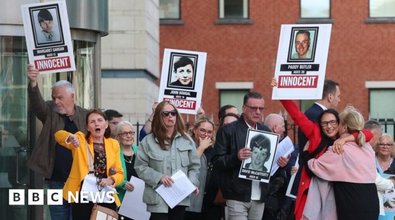 Courtroom scene discussing the 1972 Belfast shooting incident.