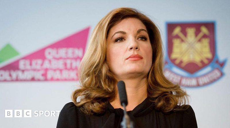 Karren Brady West Ham leadership meeting in a modern office.