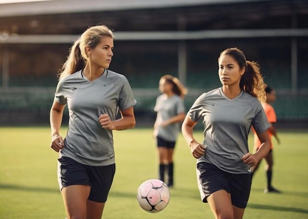 A diverse group of women in soccer gear strategizing for the upcoming matches, representing Keira Barry's England call-up.