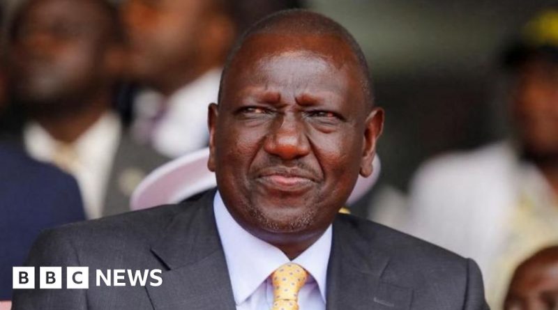 Diverse professionals in formal attire discussing Kenyan President comments.