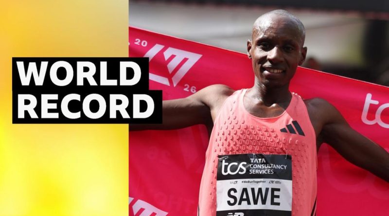 Kenyan runner achieving a sub-two-hour marathon during a historic event.