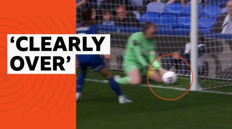 Sports analysts discussing goalline technology issues in women's football.