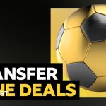 Professionals discussing football player transfers in an office setting.