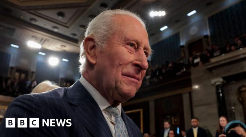 A scene showing King Charles III diplomacy during a congressional speech.