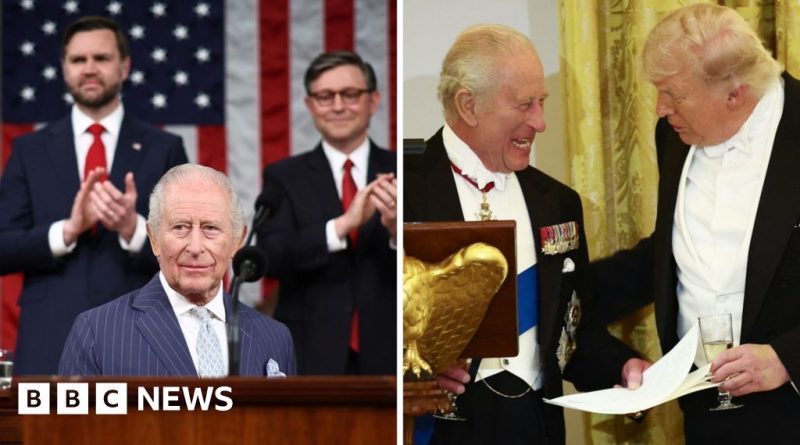 Guests at a state dinner during the King and Queen visit to the US.