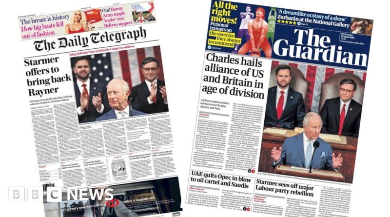 A formal gathering capturing the atmosphere of the King's address to Congress.