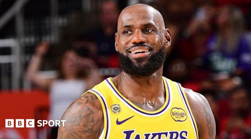 Lakers playoff victory scene with players showcasing teamwork and effort.