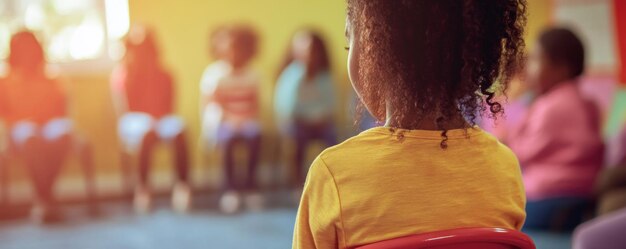 Children in therapy discussing the impact of war on children.